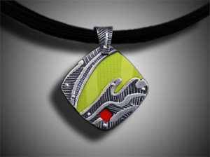 Green-Red CD Necklace