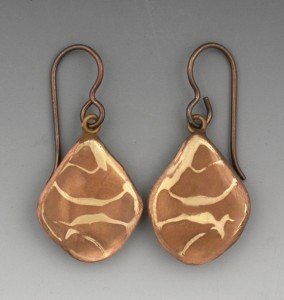 Copper bronze earrings