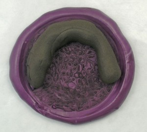 Press half-circle into mold